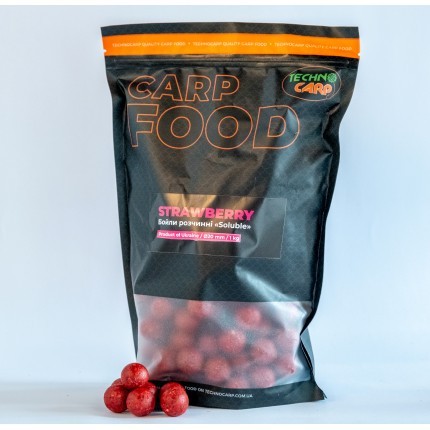 Бойлы пылящие Technocarp Strawberry 20mm 1kg 