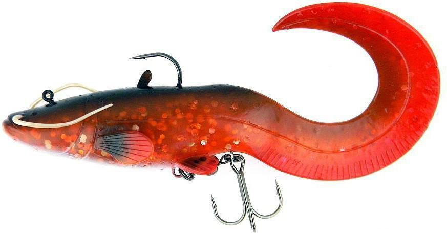 Виброхвост огруженный D.A.M. Effzett Catfish Curl Tail 200мм 120гр (brown)