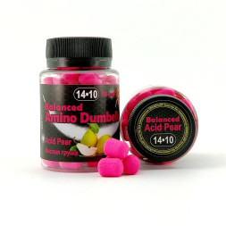 Бойлы насадочные Grandcarp BALANCED Amino Dumbells ACID PEAR (КИСЛАЯ ГРУША) 14•10 мм 50 шт. (BBB001)