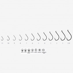 Крючки Bratfishing Umitanago R Black Nickel 10шт