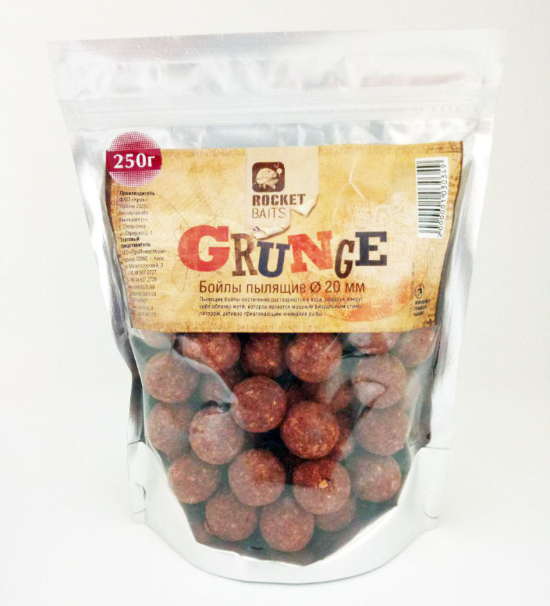 Бойлы Rocket Baits пылящие Grunge Premium 20 мм 0,25кг