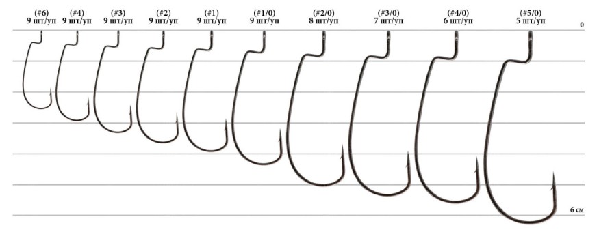 Офсетный крючок Decoy Worm 9 Upper Cut 3/0, 7шт
