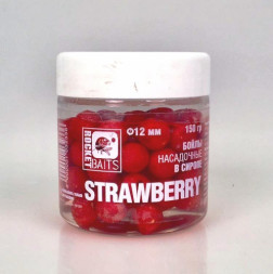 Бойлы в сиропе Rocket Baits Клубника 12мм 150гр