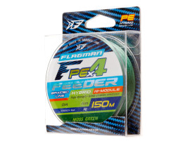Шнур Flagman PE Hybrid F4 Feeder 150м Moss Green 0.19мм 10.5кг