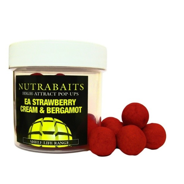 Бойлы Nutrabaits POP-UP EA STRAWBERRY, CREAM &amp; BERGAMOT 20мм