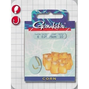Крючок с поводком Gamakatsu BKS-1130G Corn Gold 010 0.16мм