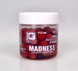 Бойлы в сиропе Rocket Baits «Madness» (кальмар/печень/специи) 12мм 150гр