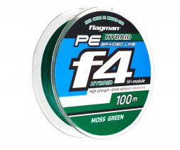 Шнур Flagman PE Hybrid F4 100m 0,08mm 3,6kg/8lb MossGreen