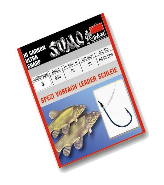 Крючок с поводком DAM Sumo Spezi Schleie (линь) №10 10шт. (blue)