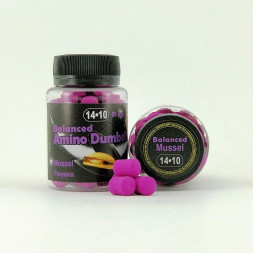 Бойлы насадочные Grandcarp BALANCED Amino Dumbells MUSSEL (РАКУШКА) 14•10 мм 50 шт. (BBB009)