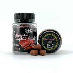 Бойлы насадочные Grandcarp BALANCED Amino Dumbells LIVER (ПЕЧЕНЬ) 14•10 мм 50 шт. (BBB010)