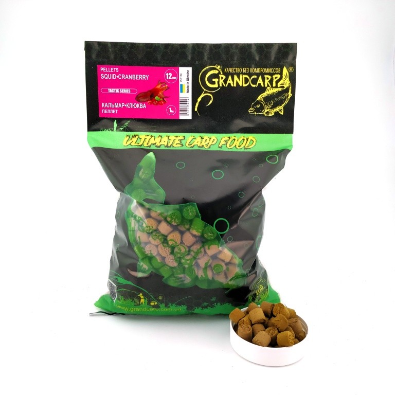 Пеллет КАЛЬМАР•КЛЮКВА серия TACTIC Ø12 мм 1 кг (PLT139)