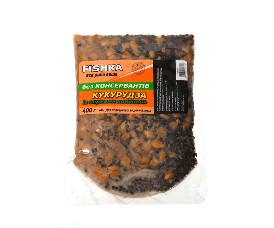Готовая кукуруза с коноплей Fishka Corn Hempseed 0.4kg