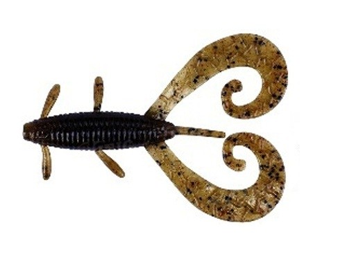 Съедобный силикон Reins G TAIL TWIN 3&quot; 002 Green Pumpkin 8 шт (7см)