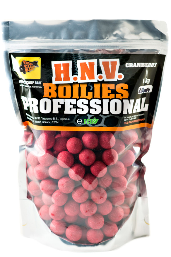 Бойлы CC Baits Professional Soluble Cranberry 20mm 1kg