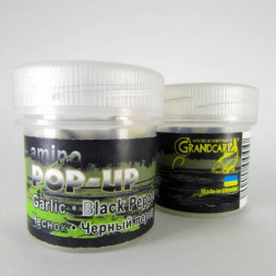 Бойлы amino POP-UP Grandcarp GARLIC•BLACK PEPPER (ЧЕСНОК•ЧЕРНЫЙ ПЕРЕЦ) Ø10 мм 15 шт. (PUP0110)