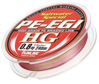 Шнур Sunline PE EGI HG 120m #1.2/0.187mm 8.8kg/20Lb