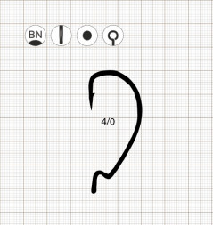 Крючки Bratfishing SUPER LOCK WORM, Black Nickel # 4/0