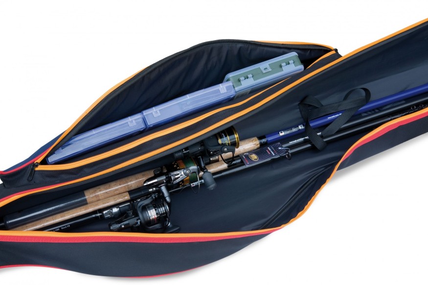 Чехол Lineaeffe жесткий для удилищ с катушками+наружный карман 135см