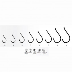 Крючки Bratfishing Chinu R Black Nickel 10шт