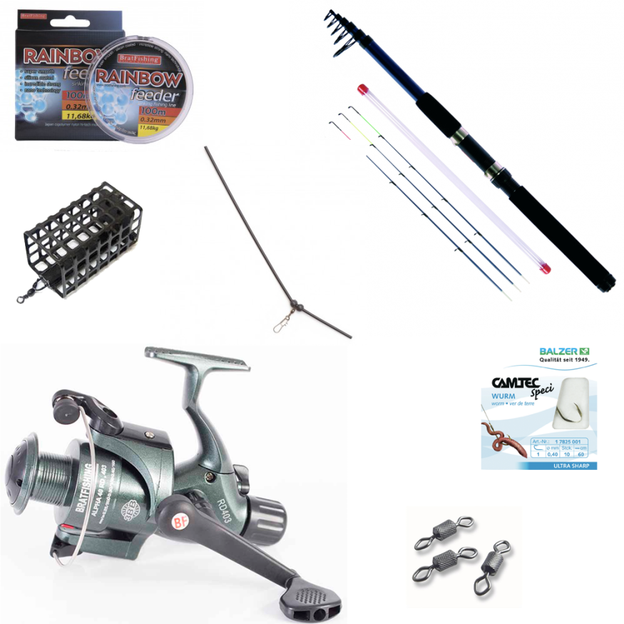 Фидерный набор Bratfishing Alpha Telepiker 3,6 m, 100 g