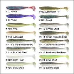 Съедобный силикон Keitech Easy Shiner ea#13 spicy mustard/blue