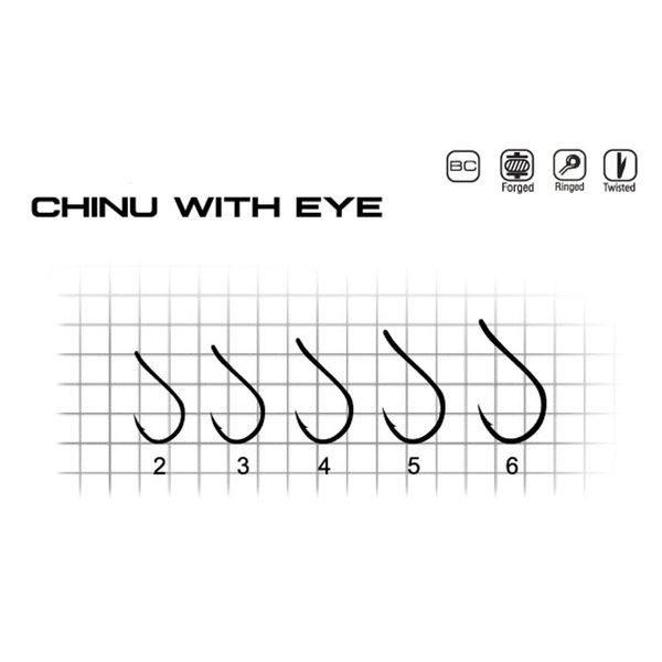 Крючок Fishing ROI Chinu №2 (ушко) 10шт.