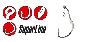 Крючок Gamakatsu Weighted Superline Spring-Lock 5,25gr Black 5/0