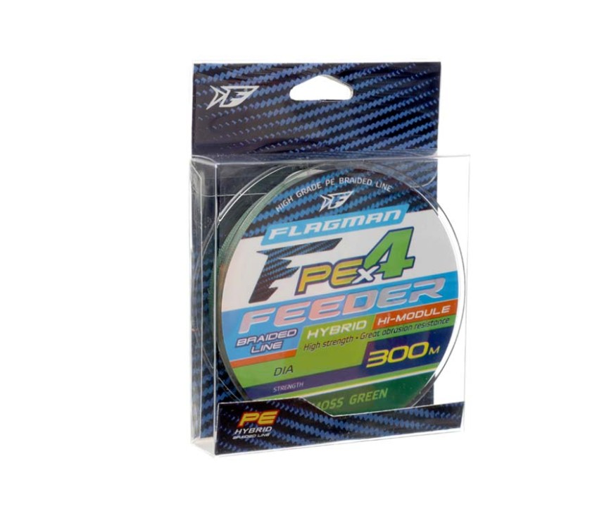 Шнур Flagman PE Hybrid X4 Feeder Moss Green 300m 0.12mm 6.4kg