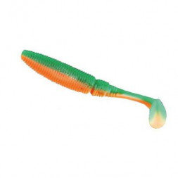 Силикон съедобный Nomura Rolling Shad 75mm 4g Orange Green 10шт