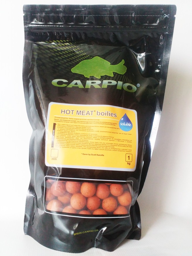 Бойлы растворимые Carpio Hot Meat 1kg