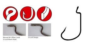 Крючок Gamakatsu Worm 314 MB Black 001