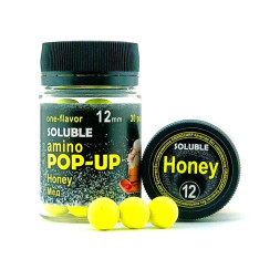 Бойлы растворимые amino POP-UP Grandcarp HONEY (МЕД) Ø12 мм 30 шт. (PUS049)
