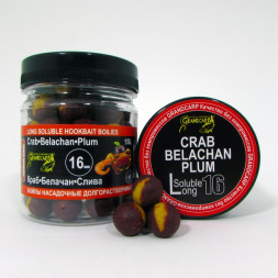Бойлы насадочные долгорастворимые Grandcarp КРАБ•БЕЛАЧАН•СЛИВА Ø16 мм 100 г (BBL042)