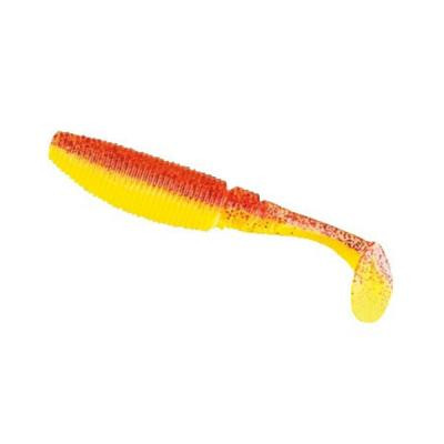 Силикон съедобный Nomura Rolling Shad 75mm 4g Yellow Red Gliter 10шт