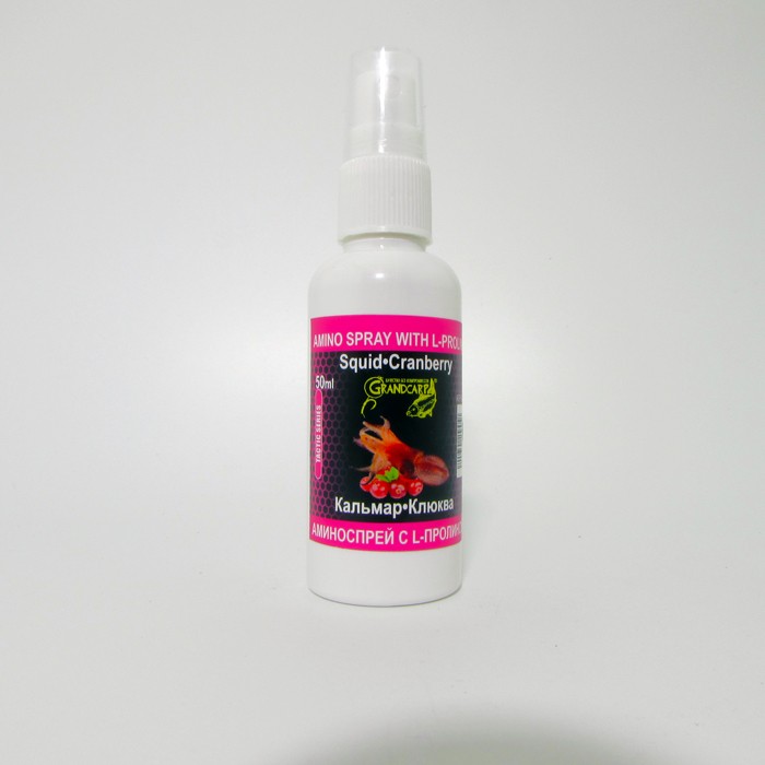 Аминоспрей Grandcarp КАЛЬМАР•КЛЮКВА с аминокислотой L-пролин серии TACTIC 50 мл (ASP029)