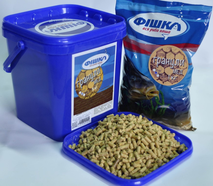 Пеллетс Фишка Мёд 6 мм 1 кг
