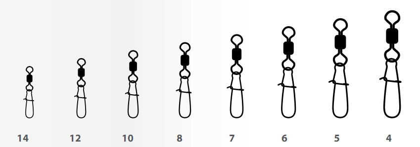 Вертлюжок c защелкой Bratfishing Rolling Swivel With Nice Snap BN №10 12кг. 10шт 