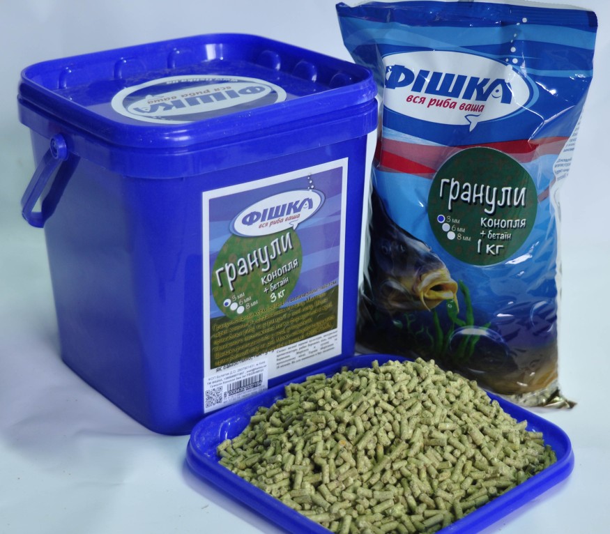 Пеллетс Фишка Конопля 3 мм 3 кг