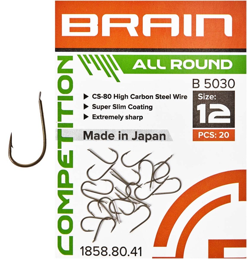 Крючок Brain All Round B5030 #12 (20 шт/уп) ц:bronze