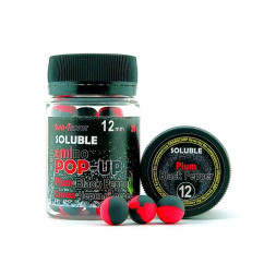 Бойлы растворимые amino POP-UP Grandcarp PLUM•BLACK PEPPER (СЛИВА•ЧЕРНЫЙ ПЕРЕЦ) Ø12 мм 30 шт. (PUS131)