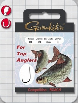 Крючок с поводком Gamakatsu KS-1010R Roachn Competition Range Red 016