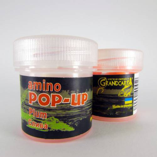Бойлы amino POP-UP Grandcarp PLUM (СЛИВА) Ø10 мм 15 шт. (PUP004)