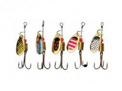 Блесна-вертушка Lineaeffe набор-5 шт с разными голограммами