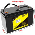 Аккумулятор LiitoKala LiFePO4 12V 100Ah LCD BMS smart