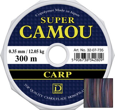 Леска Dragon Super Camou Carp 300m 0.25mm 6.75kg