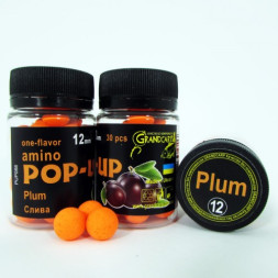 Бойлы amino POP-UP Grandcarp PLUM (СЛИВА) Ø12 мм 30 шт. (PUP088)