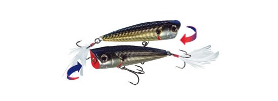 Воблер YO-ZURI 1064R Sashimi Popper 75мм CMTS