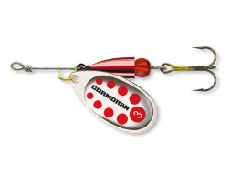 Вращающаяся блесна Cormoran Bullet №3 silver/red dots