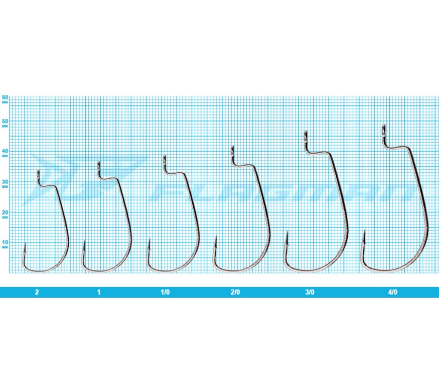 Крючки Azura Long Offset Worm Hook №4/0